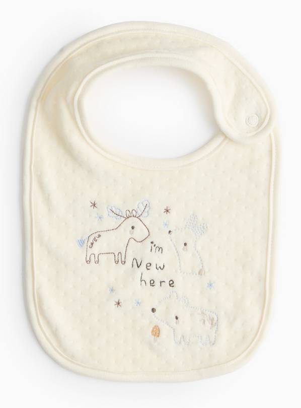 Cream Arctic Animals Bib One Size