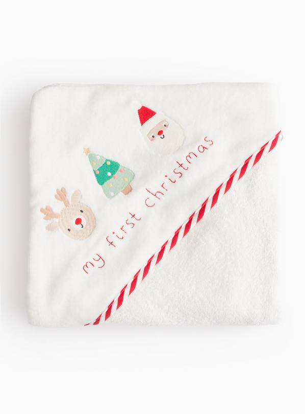 Buy My First Christmas Hooded Towel One Size Accessories Tu