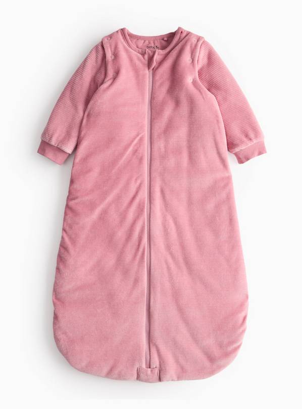 Pink Velour 2.5 Tog Sleeping Bag 0-6 Months