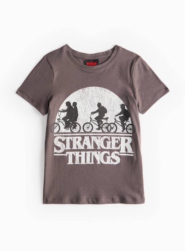 Stranger Things Grey Graphic Print T-Shirt 11 years