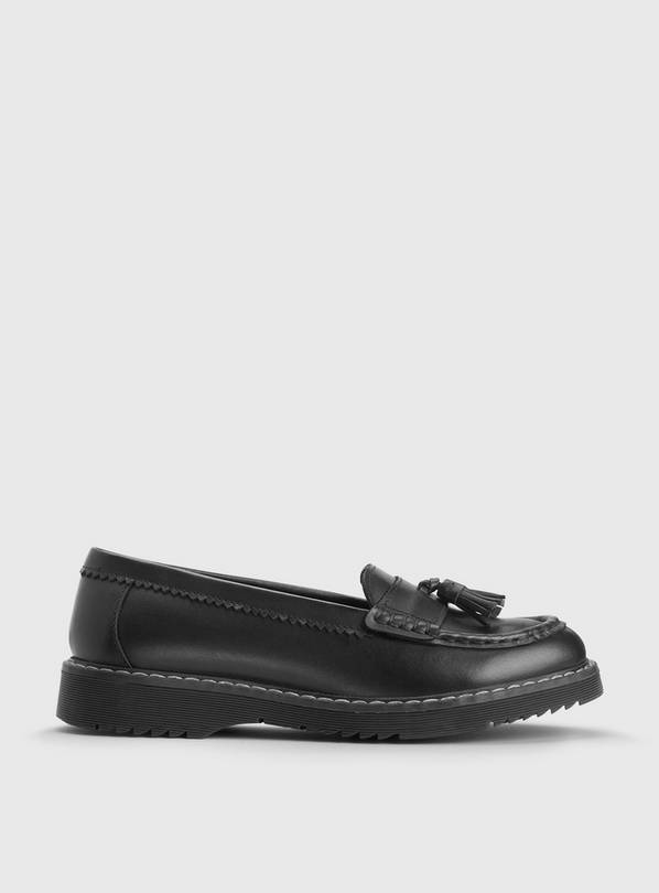START-RITE Infinity Black Leather Loafer School Shoes 4