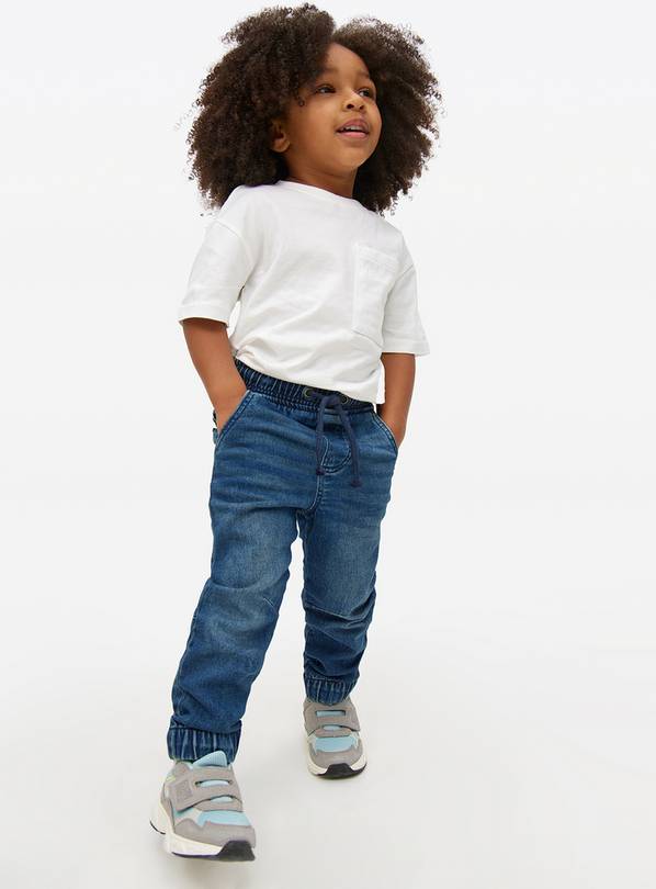 Core Blue Loopback Jeans  1-2 years