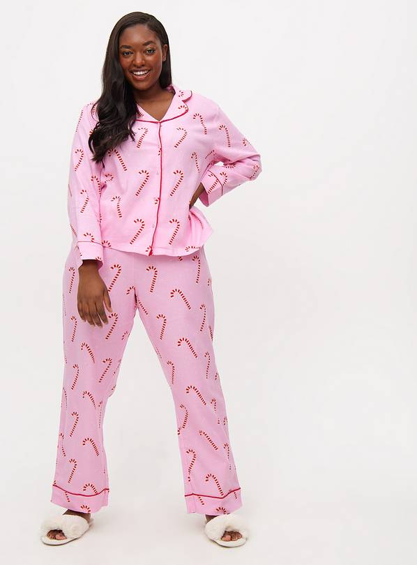 Buy Pink Candy Cane Traditional Pyjamas M Pyjamas Tu