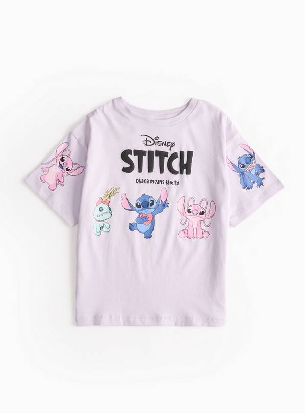 Disney Stitch Lilac Graphic Print T-Shirt 8 years