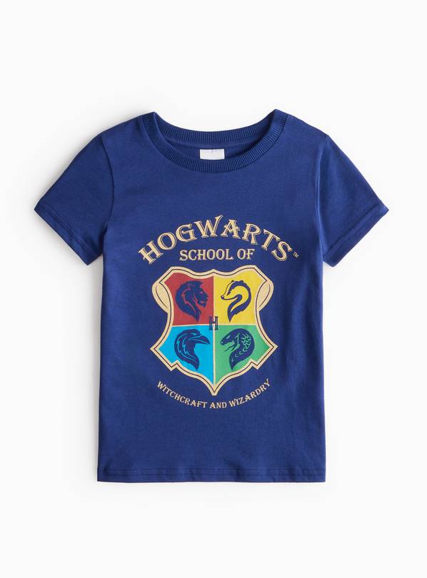 Harry Potter Navy Crest Graphic Print T-Shirt 5 years