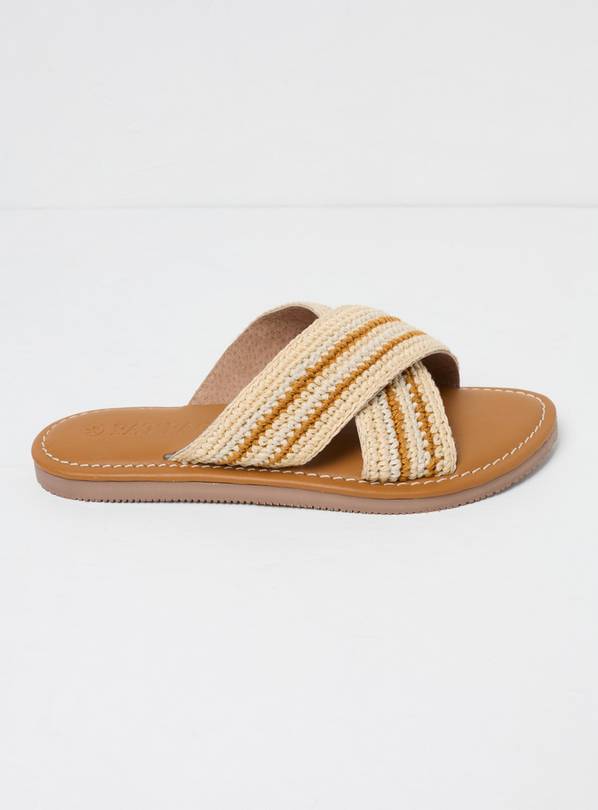 FATFACE Maeve Crossover Macrame Sliders 3