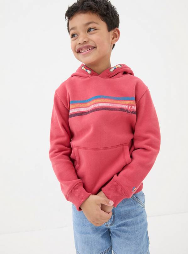  FATFACE Chest Stripe Popover Hoodie 10-11 years