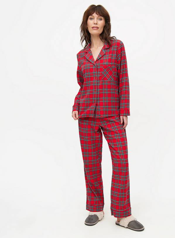 Matching Family Women's Christmas Red Tartan Traditional Pyjamas 14