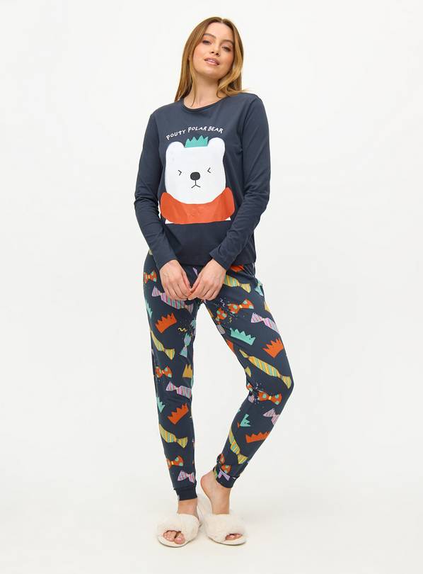 Matching Family Women's Christmas Polar Bear Pyjamas 12-14