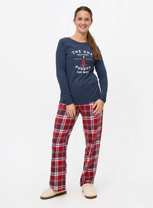 Matching Family Women's Christmas Slogan Print Pyjamas 20-22