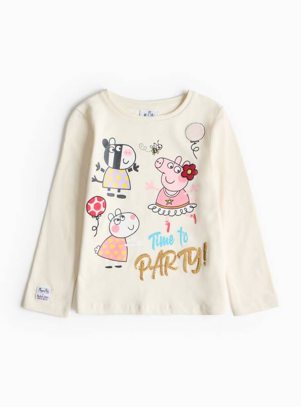 Peppa Pig Party Print Long Sleeve Top 1-2 years