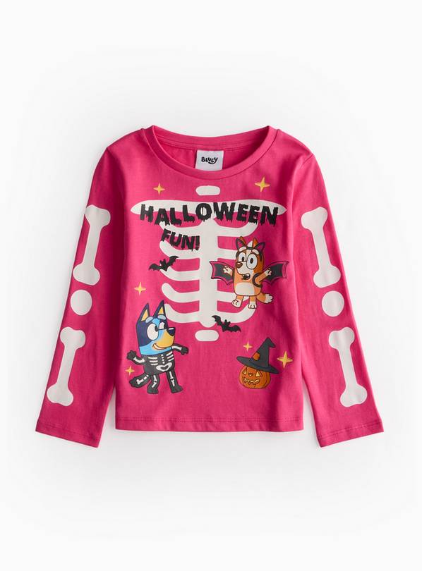 Bluey Halloween Skeleton Printed Long Sleeve Top 1-2 years