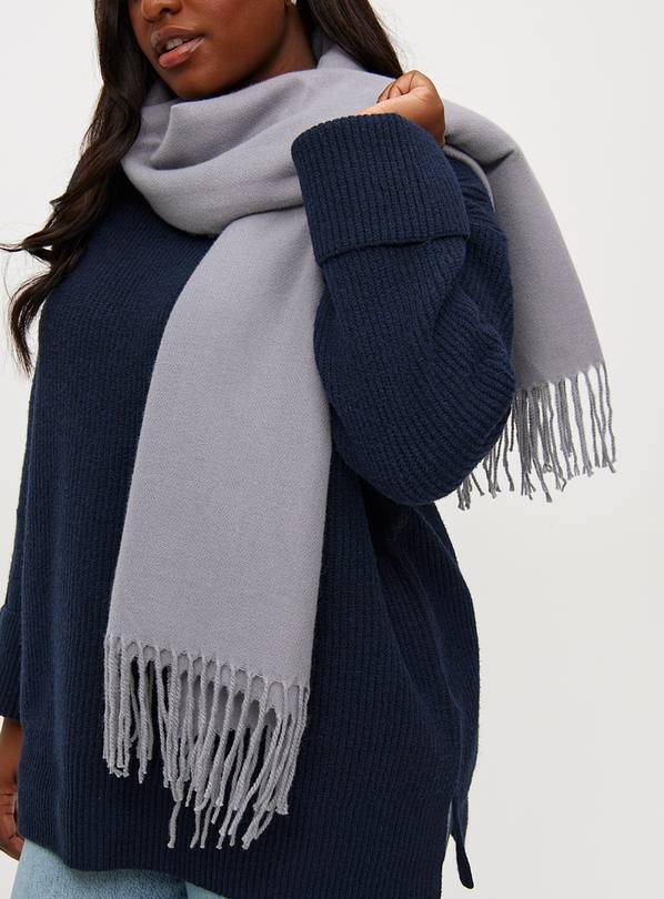 Grey Plain Scarf One Size