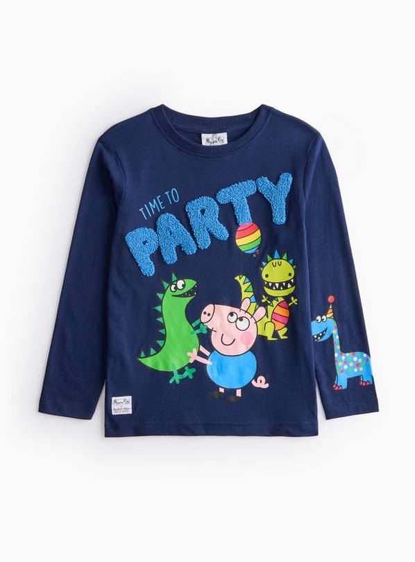 Peppa Pig George Party Print Long Sleeve Top 6-7 years