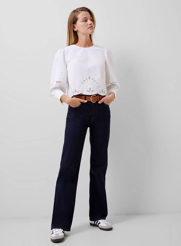  FRENCH CONNECTION Alissa Cotton Broiderie Top L