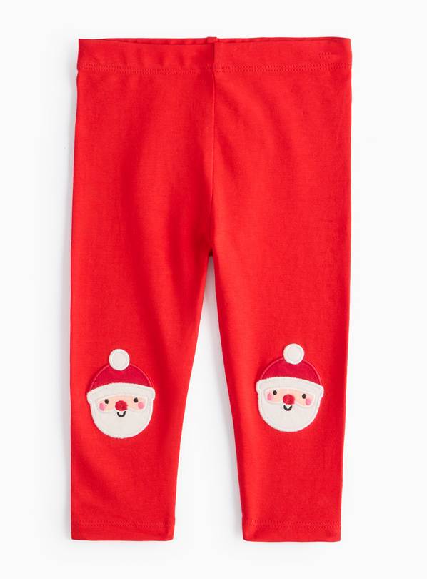 Santa Novelty Red Leggings 12-18 months