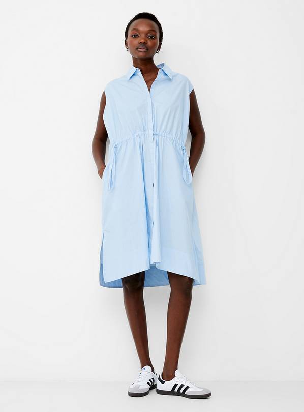  FRENCH CONNECTION Rhodes Poplin Shirt Dress L