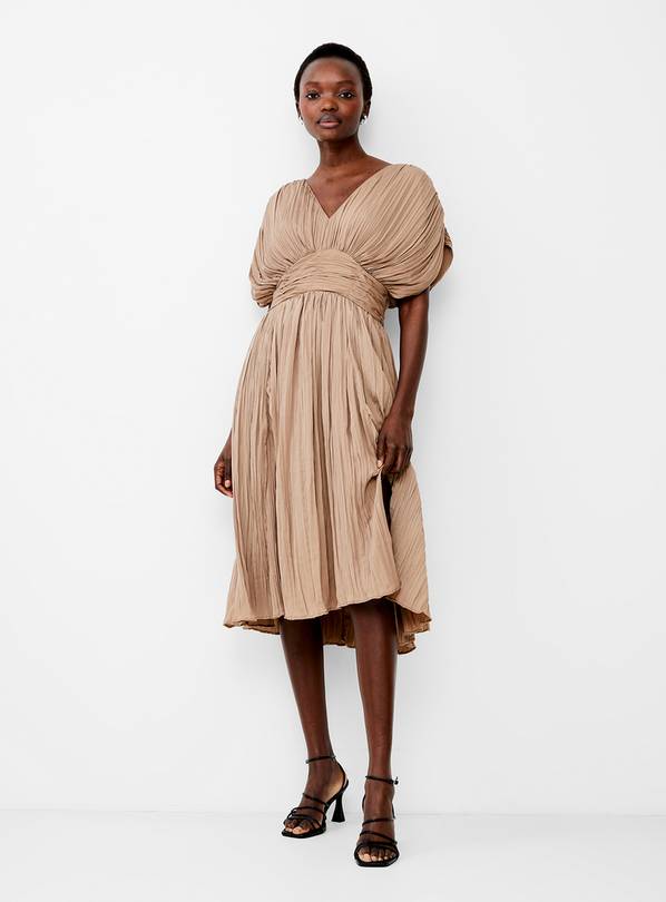  FRENCH CONNECTION Althea Pleated V Neck Dress 10