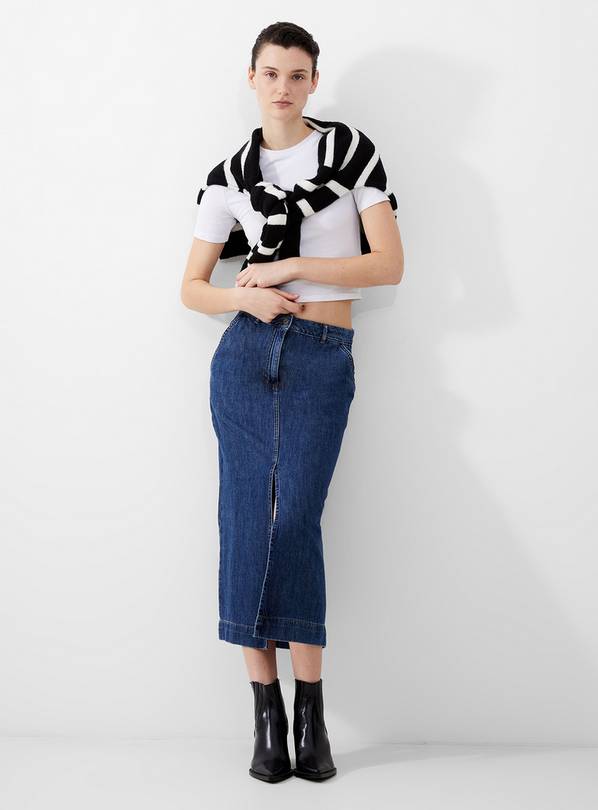 FRENCH CONNECTION Denver Denim Midaxi Skirt 10