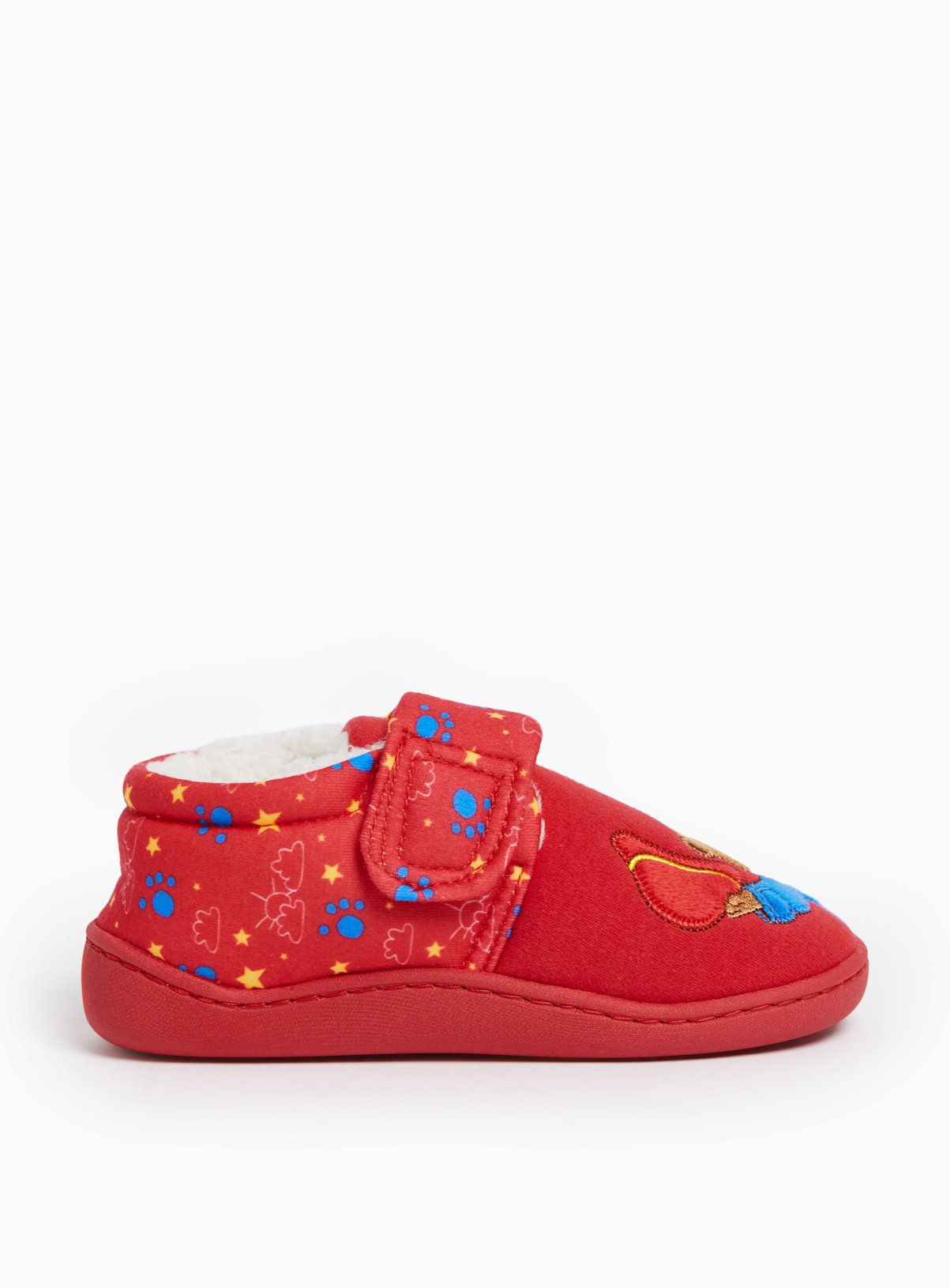 Red Red Paddington Printed Fleece Lined Cupsole Slippers - Paddington by Sainsbury's