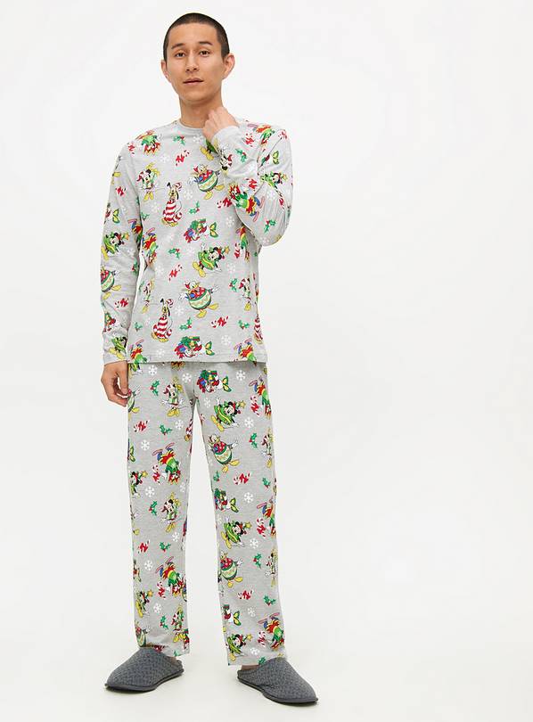 Disney Character Printed Christmas Long Sleeve Pyjamas L