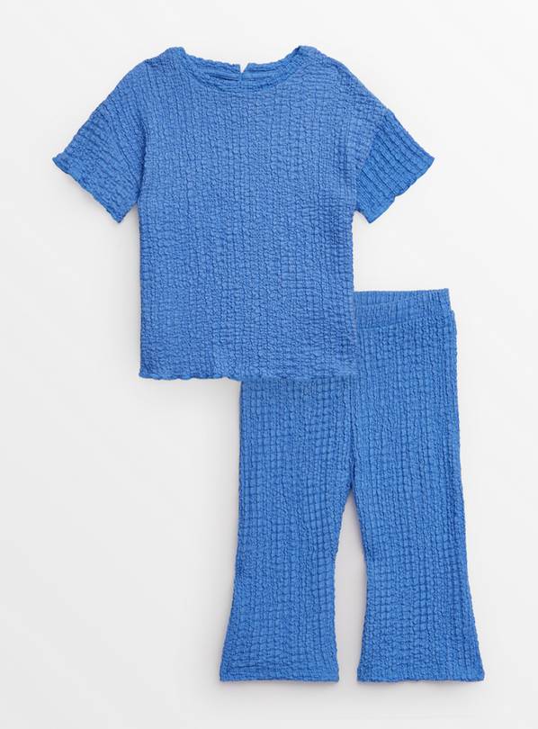 Blue Crinkle T-Shirt & Culottes Set 1-2 years