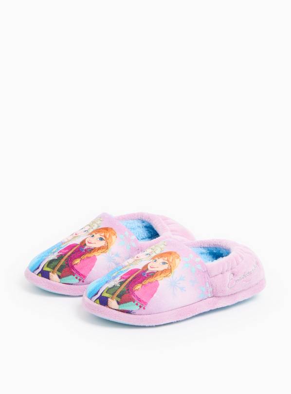 Disney Frozen Character Print Fleece Lined Slippers 10-11 Infant