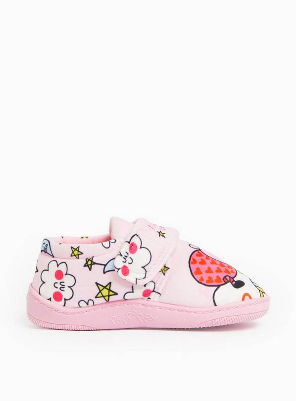 Peppa Pig Pink Printed Cupsole Slippers 10-11 Infant