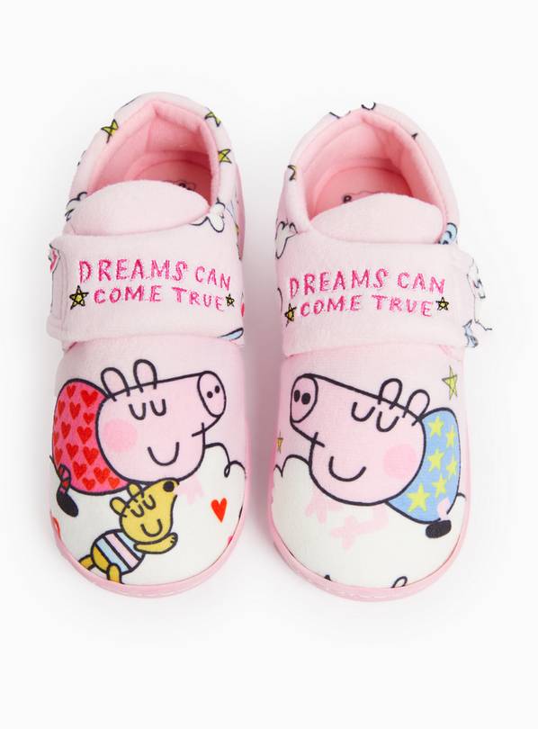 Peppa Pig Pink Printed Cupsole Slippers 4-5 Infant