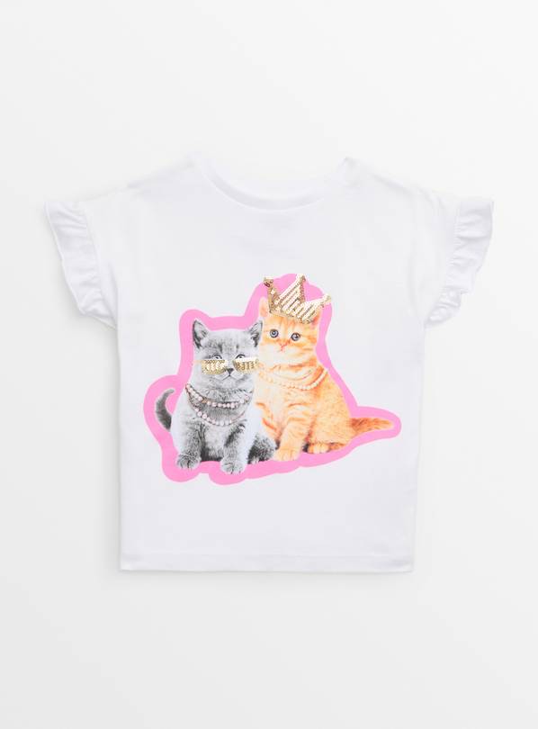 Cool Cat Sequin Short Sleeve T-Shirt 1-2 years