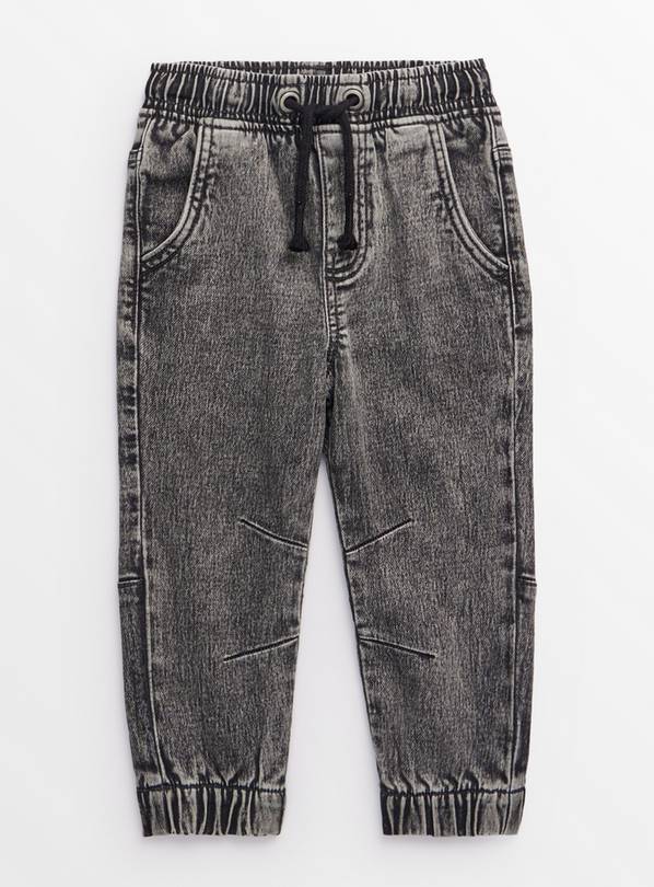 Grey Washed Loopback Jeans  1-2 years