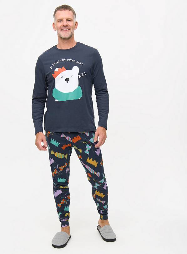 Matching Family Men's Christmas Polar Bear Pyjamas S