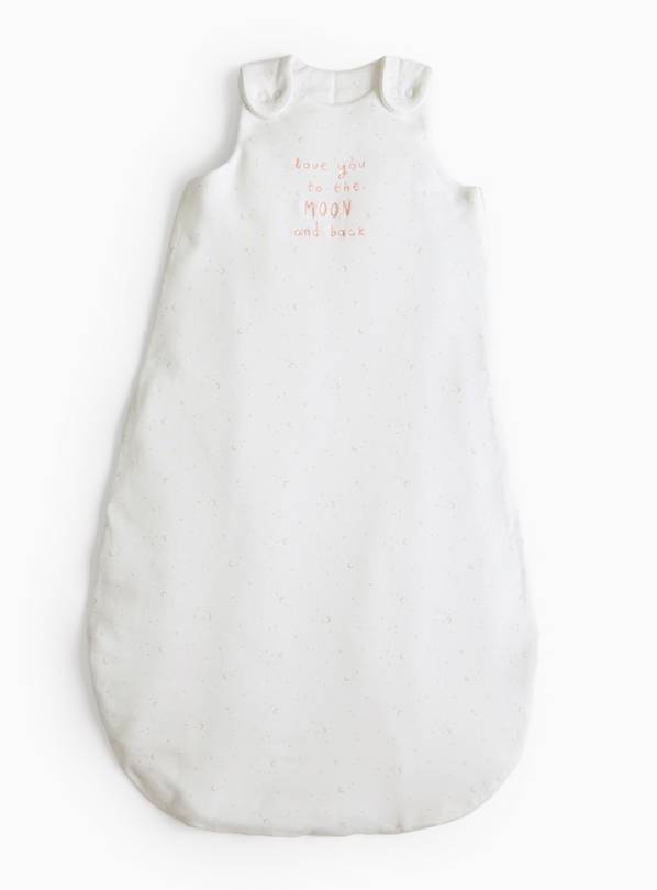 White Love You To The Moon 2.5 Tog Sleeping Bag 0-6 Months