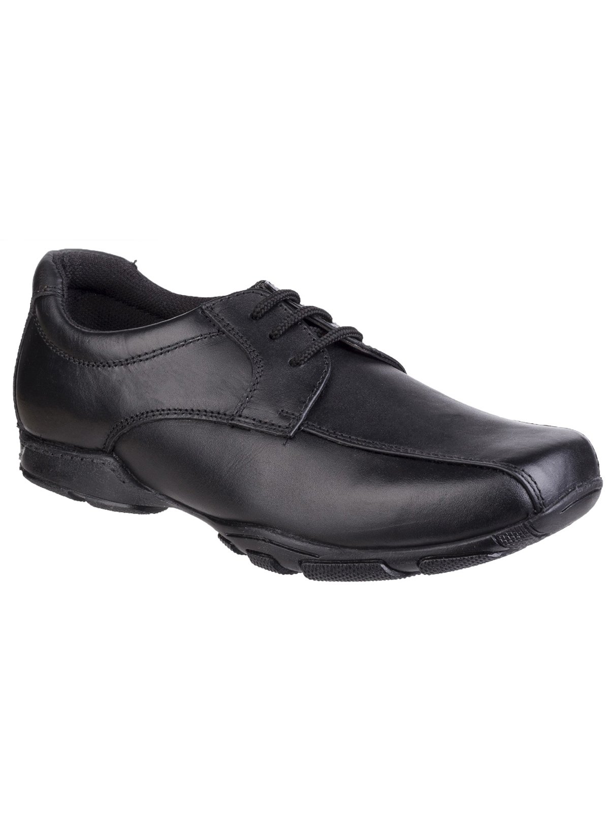 Black Black HUSH PUPPIES Vincente Senior School Shoes - Hush Puppies by Sainsbury's