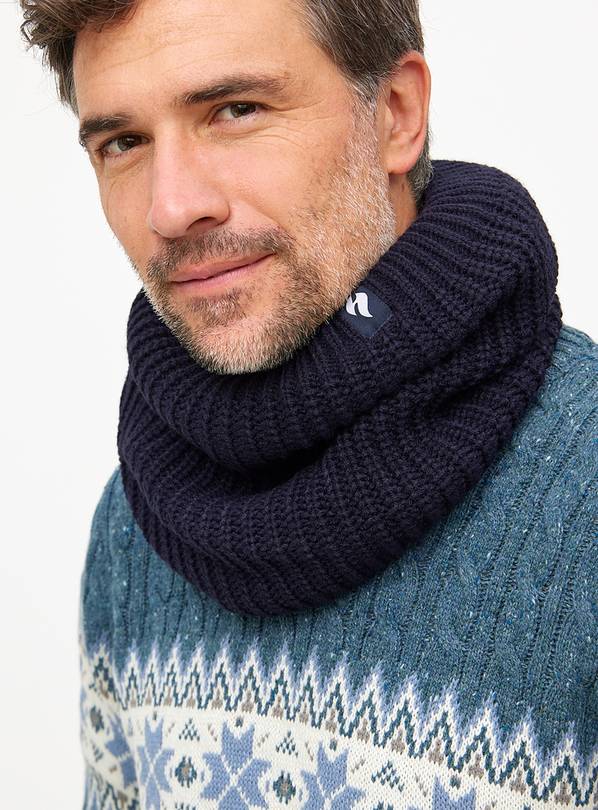 Heat Holders® Navy Ribbed Knitted Fleece Lined Snood  One Size
