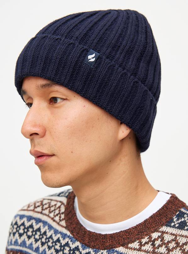 Heat Holders® Navy Ribbed Beanie Hat One Size