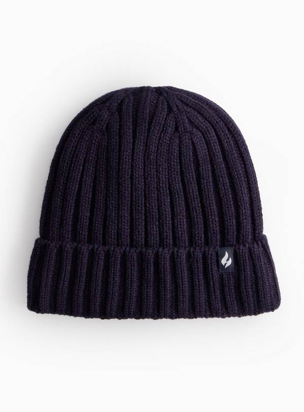 Heat Holders Navy Beanie Hat Mens Heat Holders, Men's Oran Twist