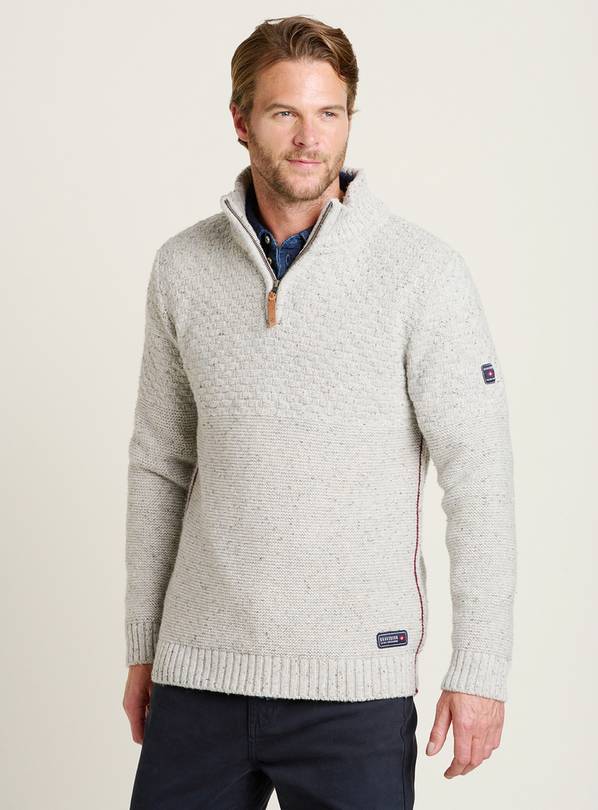 BRAKEBURN Grey Quarter Zip L