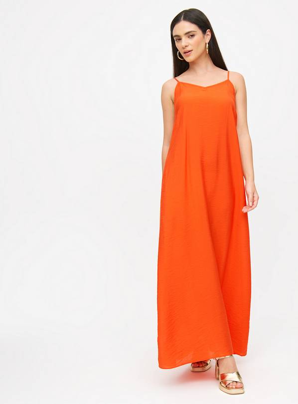 Orange Strappy Midaxi Cami Dress 18