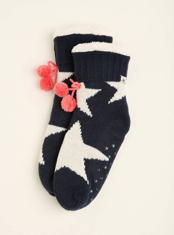 BRAKEBURN Star Knitted Slipper Sock One Size