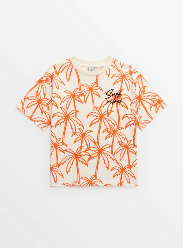 Orange Palm Print T-Shirt 1-2 years