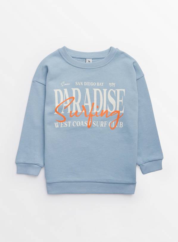 Blue Paradise Surfing Print Sweatshirt 5 years