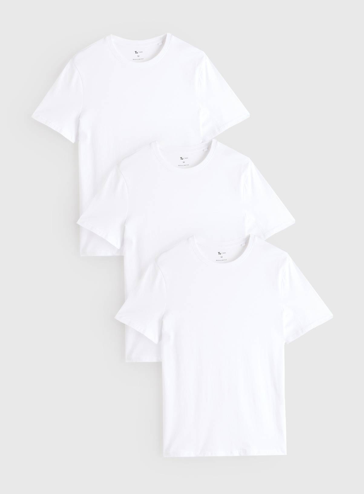 White Core Short Sleeve T-Shirt 3 Pack XXXL - Image 1