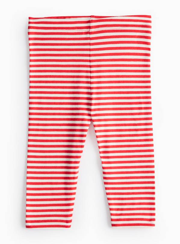 Red Stripe Christmas Leggings 6-9 months