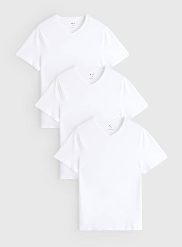 White Core Short Sleeve T-Shirt 3 Pack XL