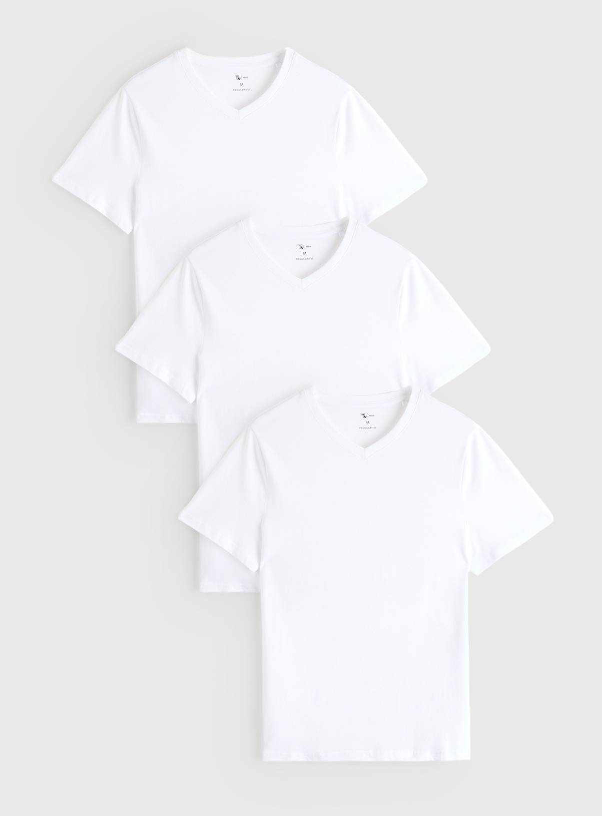 White Core Short Sleeve T-Shirt 3 Pack XXL - Image 1