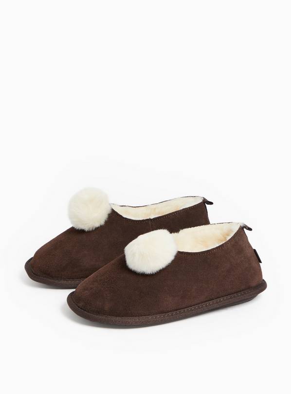 totes&reg; Brown Suede Ballerina Slippers 3