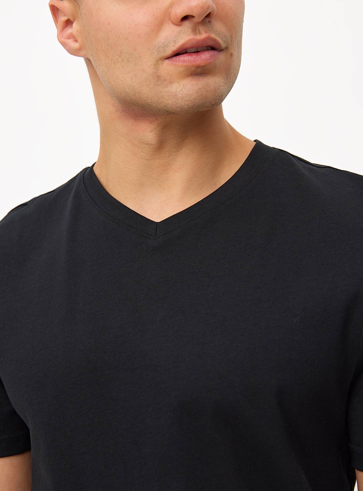 Black Core V-Neck Short Sleeve T-Shirt 3 Pack M - Image 3