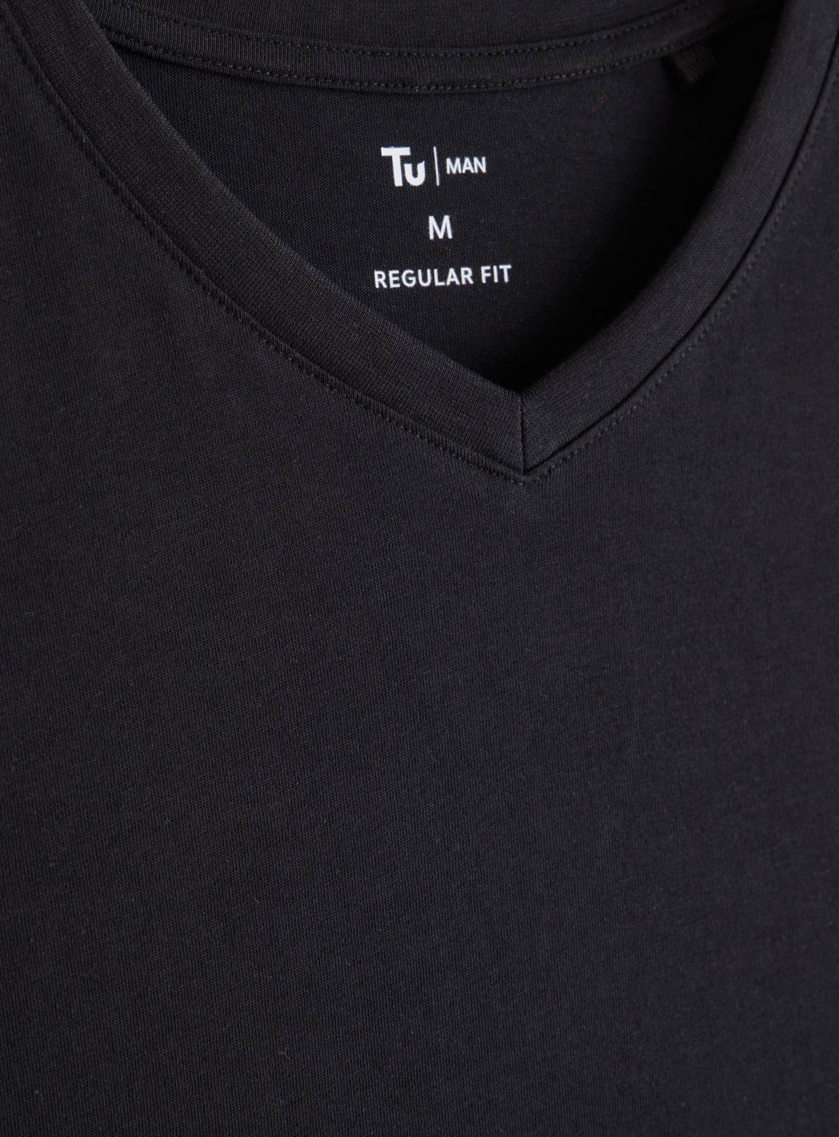 Black Core V-Neck Short Sleeve T-Shirt 3 Pack M - Image 4
