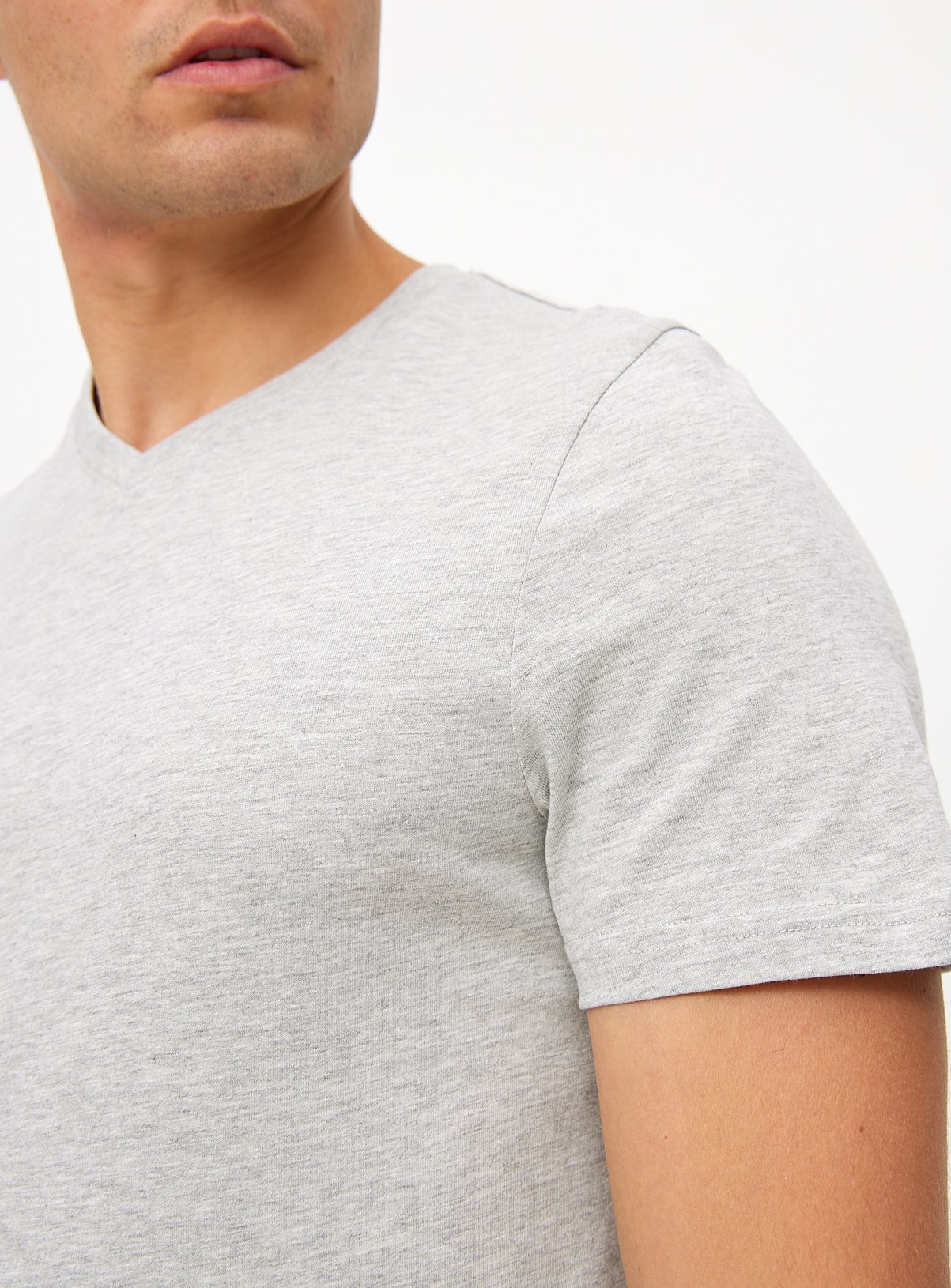 Grey Marl Core Short Sleeve T-Shirt 3 Pack S - Image 3 thumbnail
